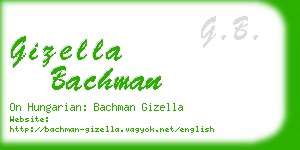 gizella bachman business card